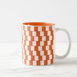 Taza Bicolor Líneas confusas Naranja