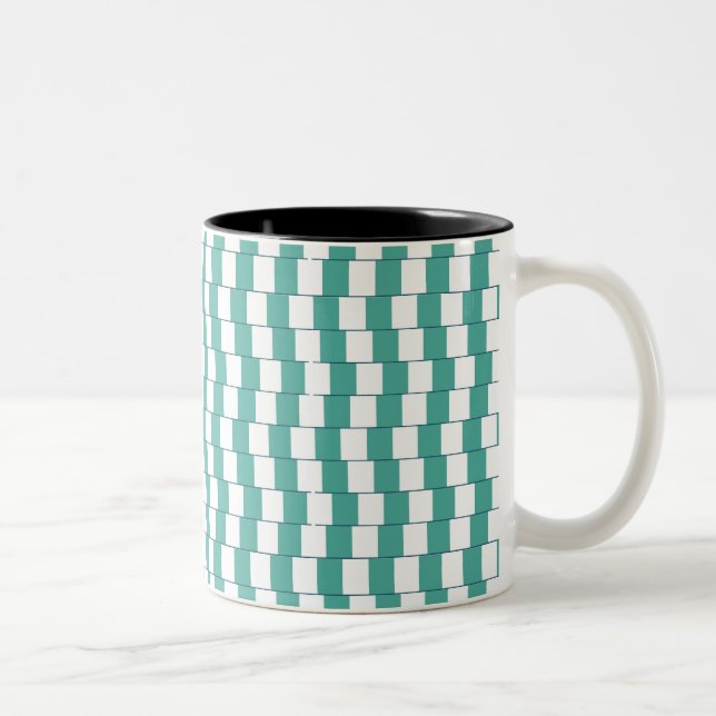 Taza Bicolor Líneas confusas turquesa (Derecha)