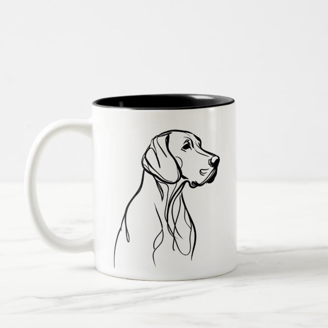Taza Bicolor Líneas de Weim (Izquierda)