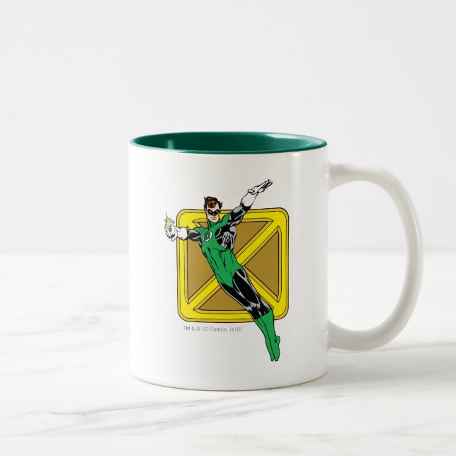 Taza Bicolor Linterna verde con fondo (Derecha)