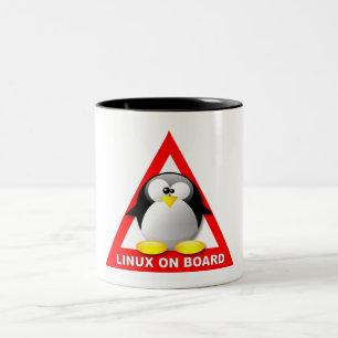 TAZA BICOLOR LINUX A BORDO