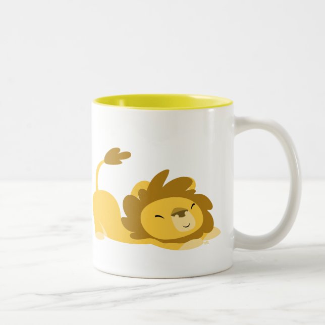 Taza Bicolor Lion Personalizado de estiramiento suave (Derecha)