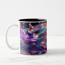Taza Bicolor Líquidos de Color Chapoteantes