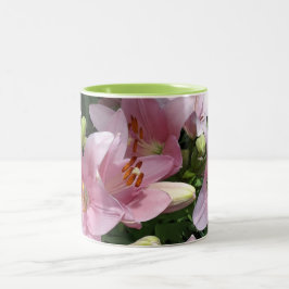 Taza Bicolor Lirios rosados
