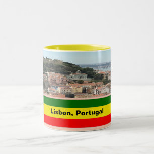 Taza Bicolor Lisbon, Portugal Skyline