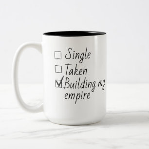 Taza Bicolor Lista de verificación de soltero tomado Estilo de 