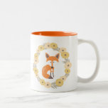 Taza Bicolor Little Fox<br><div class="desc">Ilustracion vector adorable de un zorro.</div>