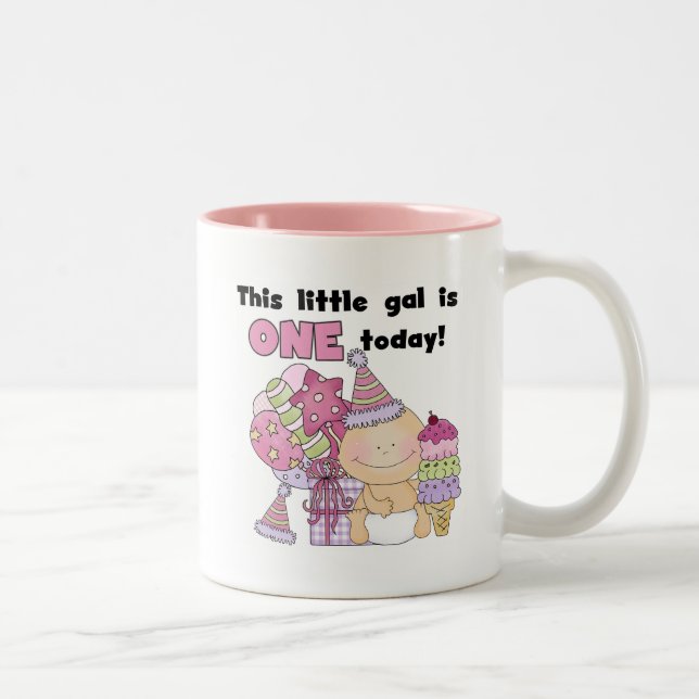 Taza Bicolor Little Gal es una camiseta y regalos (Derecha)