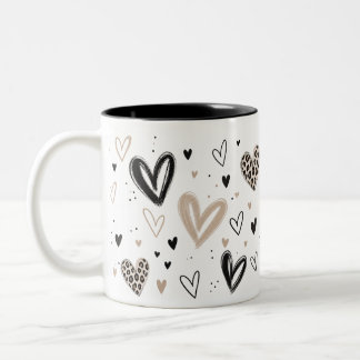 Taza Bicolor Little Hearts - Elegante Herztasse