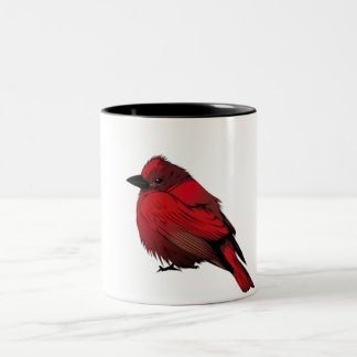 Taza Bicolor Little Red Bird Coffee Mug