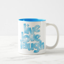 Taza Bicolor Live Love Laugh Mug