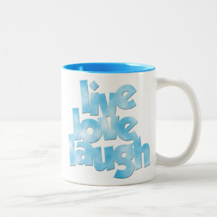 Taza Bicolor Live Love Laugh Mug