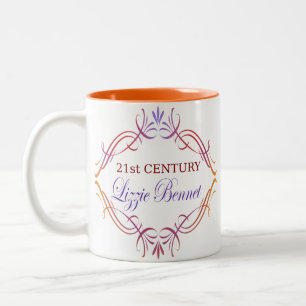 Taza Bicolor Lizzie del siglo XXI Bennet Jane Austen