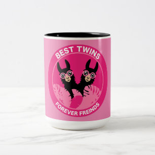 Taza Bicolor Llama Alpaca Twin Chica