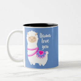 Taza Bicolor Llama ama a Valentine