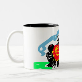 Taza Bicolor Llama divertida