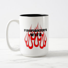Taza Bicolor Llamas de la esposa del bombero