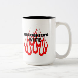 Taza Bicolor Llamas de la esposa del bombero