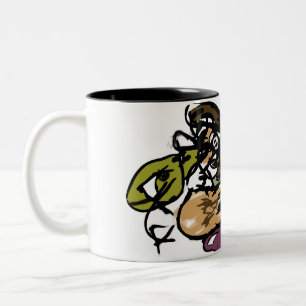 Taza Bicolor Llamas del Día de la Madre Feliz