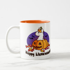 Taza Bicolor Llamaween feliz