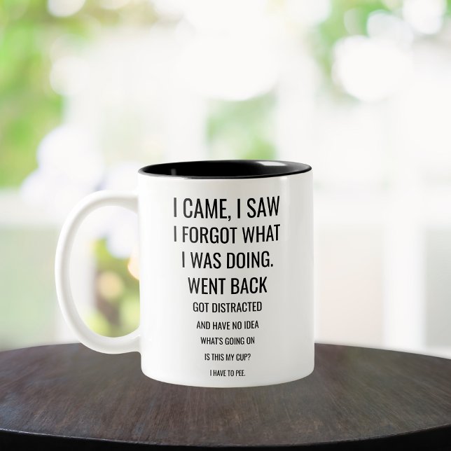 Taza Bicolor llegué vi me olvidé  (Subido por el creador)