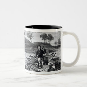 Taza Bicolor Llevada de Robinson Crusoe