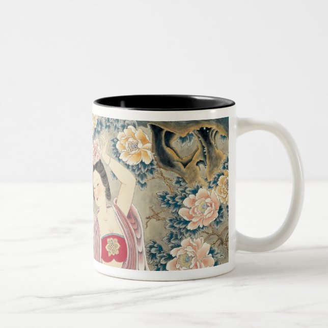 Taza Bicolor Llevar una flor en la cabeza (Derecha)