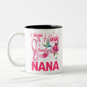 Taza Bicolor Llevo El Rosa En Memoria Para Mi Nana