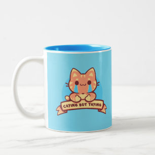 Taza Bicolor Llorando pero intentándolo