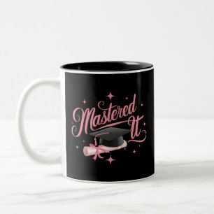 Taza Bicolor Lo Dominó Graduado de Maestría Graduación MBA