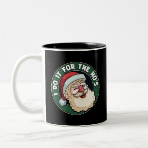 Taza Bicolor Lo hago por la divertida Navidad de Papá Noel en H