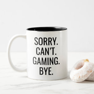 Taza Bicolor Lo siento sarcástico No puedo jugar Adiós Tipograf