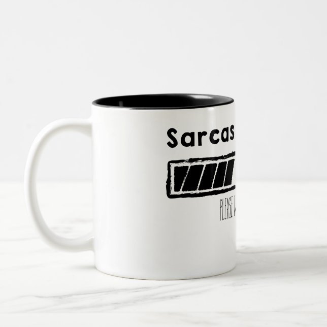 Taza Bicolor loading sarcasm (black) (Izquierda)
