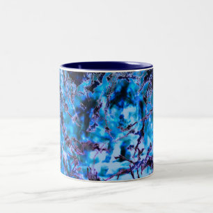 Taza Bicolor Lobo azul místico