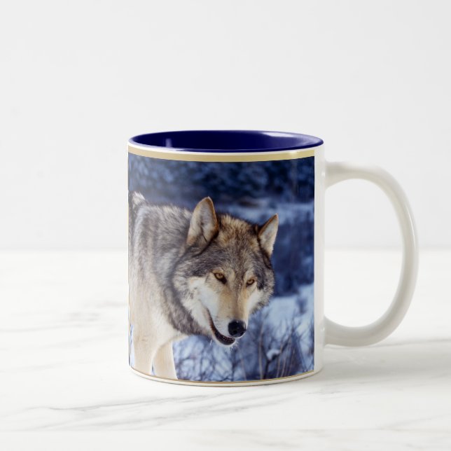 Taza Bicolor Lobo de invierno 2 (Derecha)