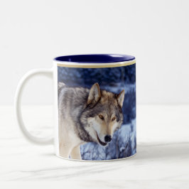 Taza Bicolor Lobo de invierno 2