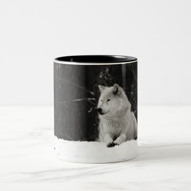 Taza Bicolor Lobo de nieve (Centro)