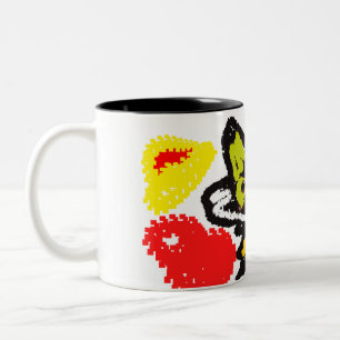 Taza Bicolor Lobo encantador otoño