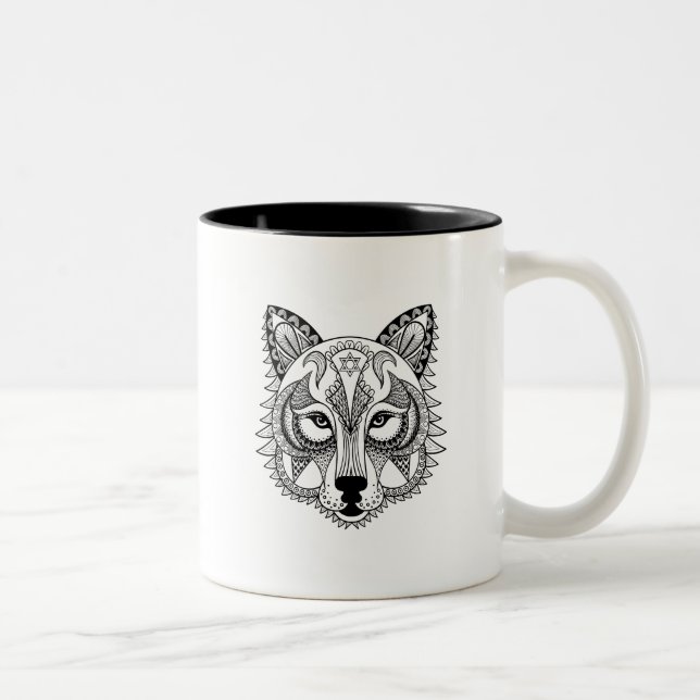 Taza Bicolor Lobo inspirado (Derecha)