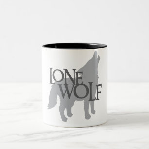 TAZA BICOLOR LOBO SOLITARIO