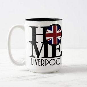 Taza Bicolor LOCAL Liverpool (Bandera del Reino Unido) 15 oz