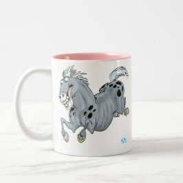 Taza Bicolor Loco Personalizado Horse Mug