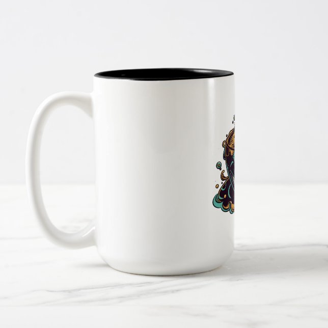 Taza Bicolor Loco tazón de café (Izquierda)