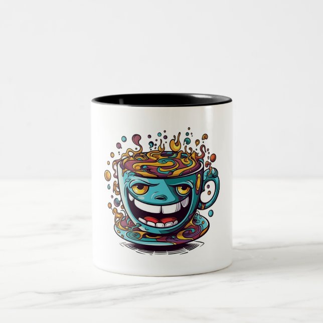 Taza Bicolor Loco tazón de café (Centro)