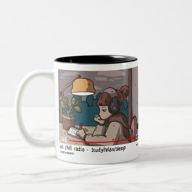 Taza Bicolor Lofi Hiphop Chill Radio (Izquierda)