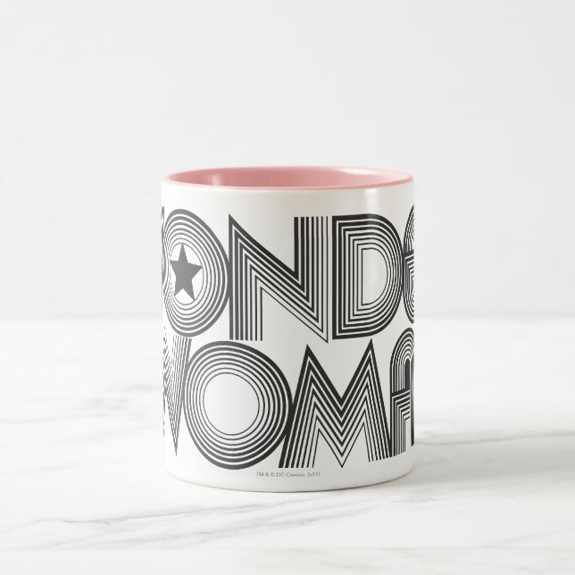 Taza Bicolor Logo 3 de Wonder Woman B&W (Centro)
