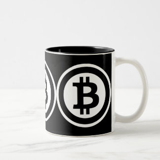 Taza Bicolor Logo de Bitcoin