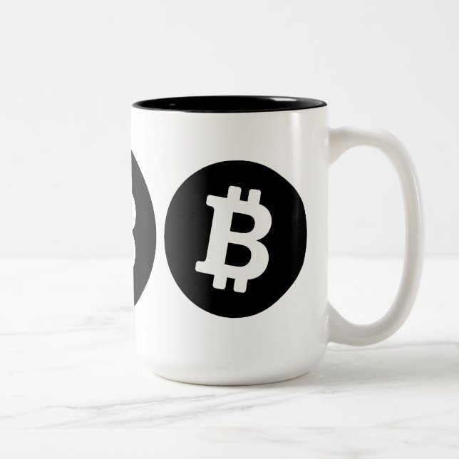 Taza Bicolor Logo de Bitcoin (Derecha)