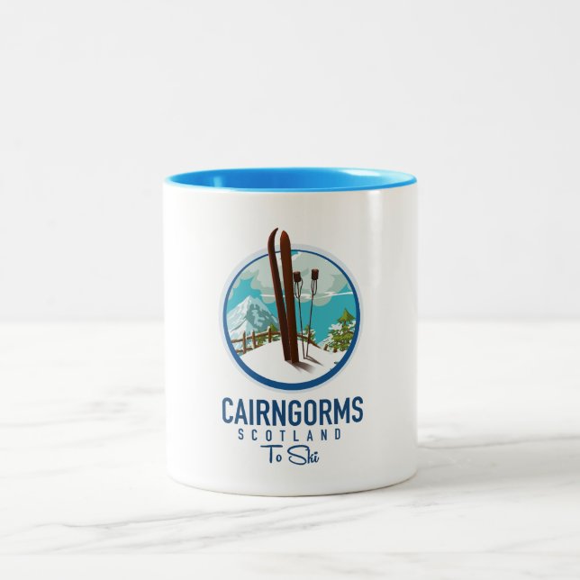 Taza Bicolor Logo de Cairngorms scotland (Centro)