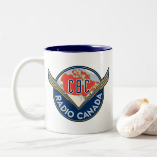 Taza Bicolor Logo de CBC 1940